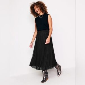 Boden Isabelle Black Maxi Tulle Skirt 12